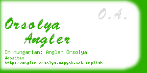 orsolya angler business card